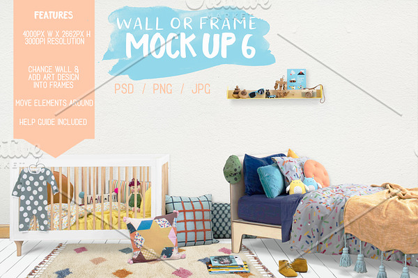 Kids Room Wall/Frame Mock Up 6