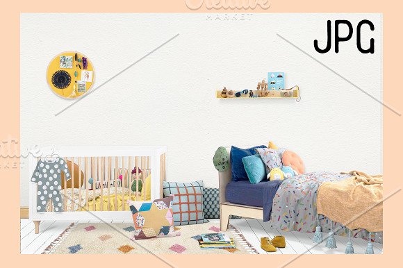 Kids Room Wall/Frame Mock Up 6 in Print Mockups - product preview 2