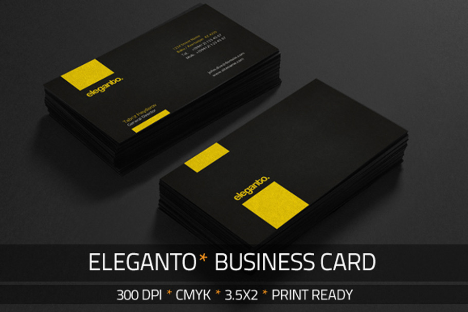 Eleganto Business Card in Business Card Templates - product preview 8