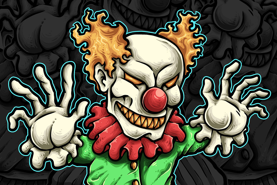 Evil Clown in Illustrations - product preview 8