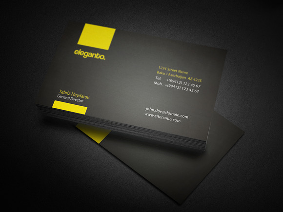 Eleganto Business Card in Business Card Templates - product preview 2