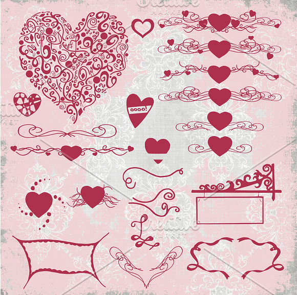 Hand Drawn Valentines Day Clipart in Illustrations - product preview 2