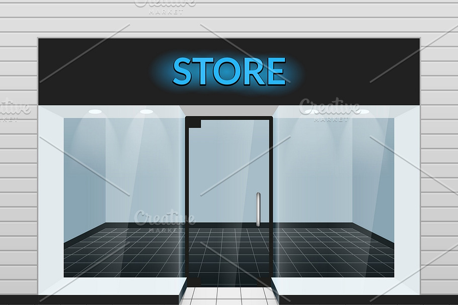 Store front view illustration in Illustrations - product preview 8