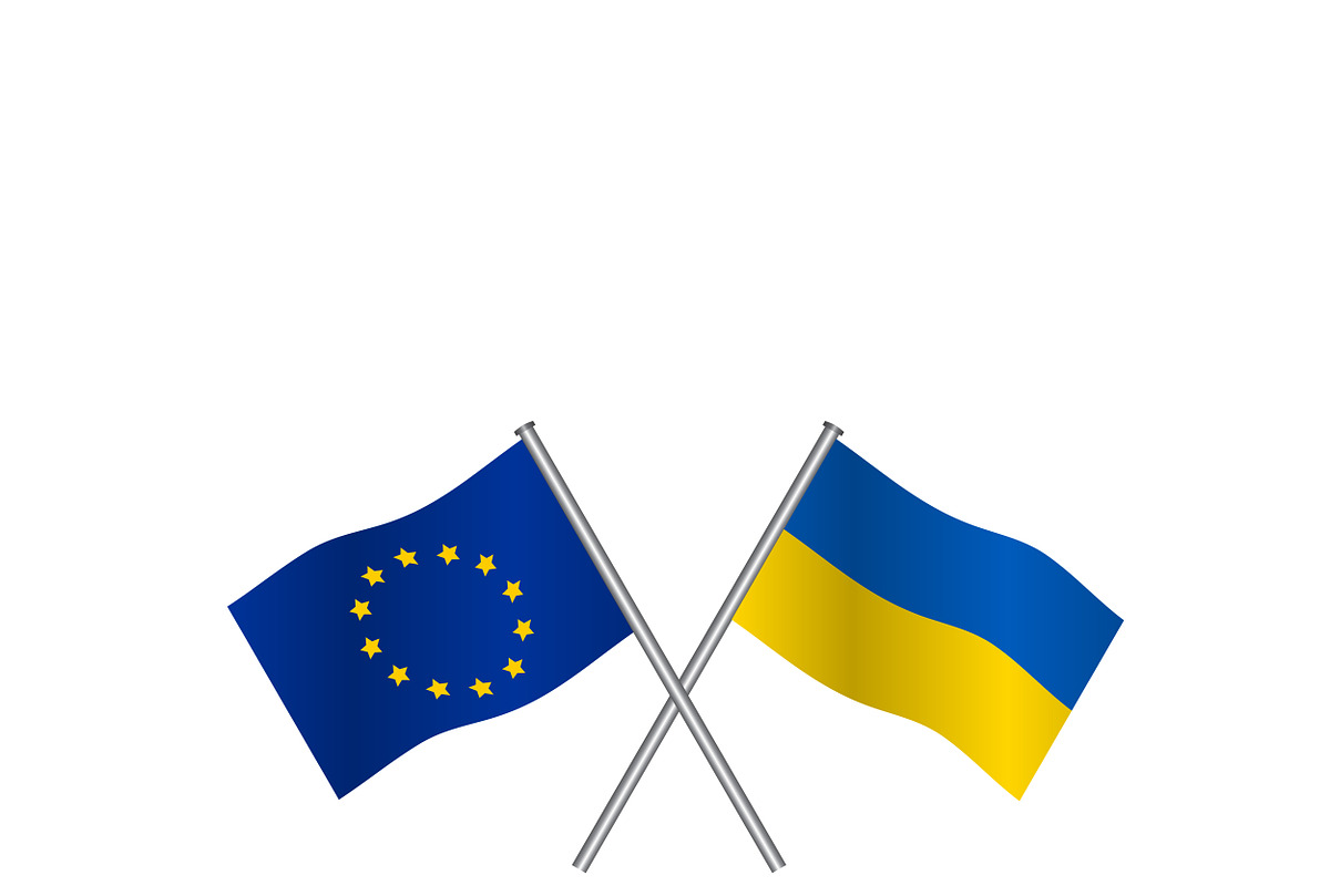 EU and Ukraine flags in Illustrations - product preview 8