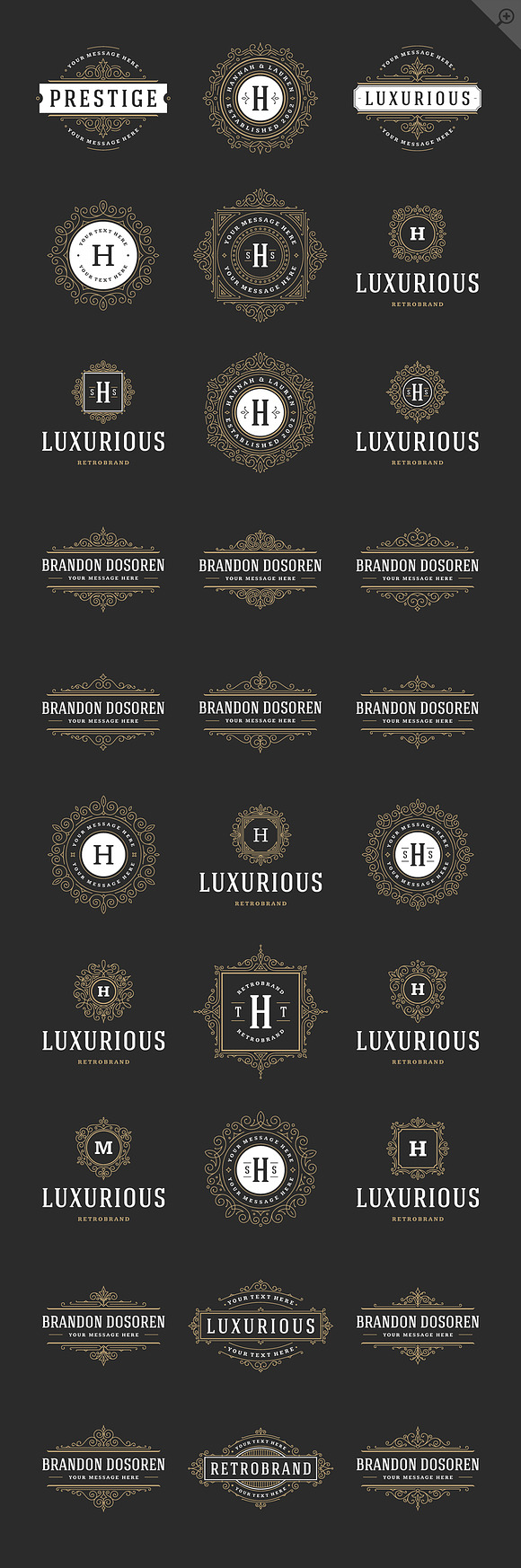 250 ornaments logos & monograms in Logo Templates - product preview 15