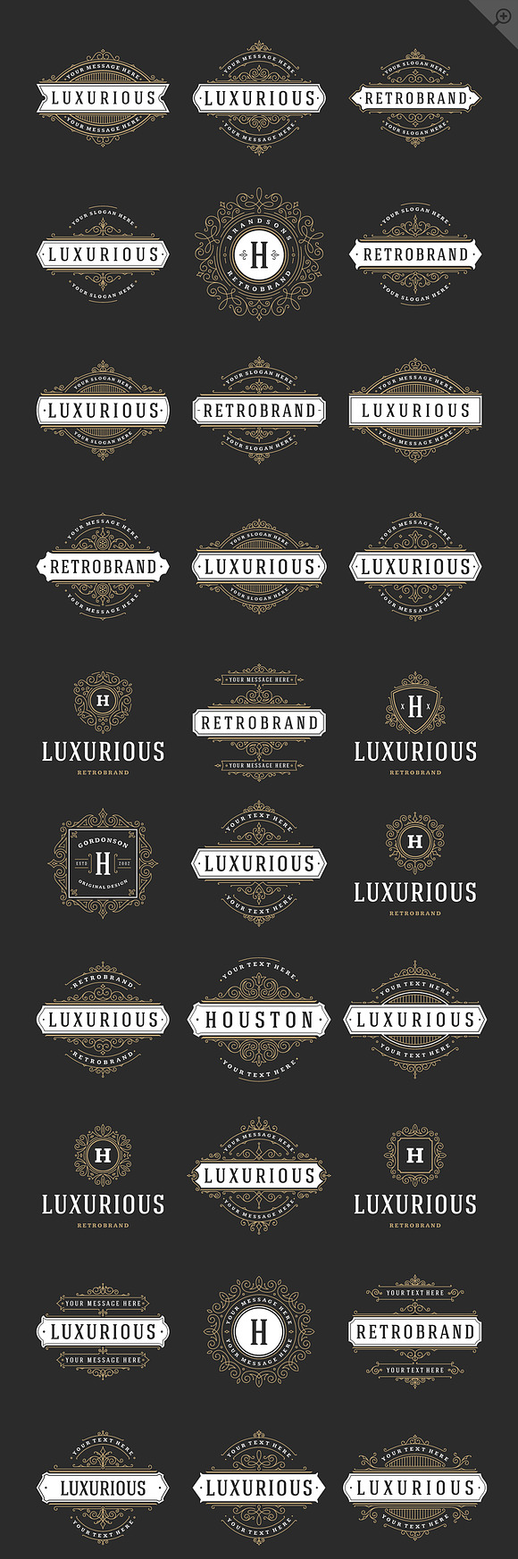 250 ornaments logos & monograms in Logo Templates - product preview 17