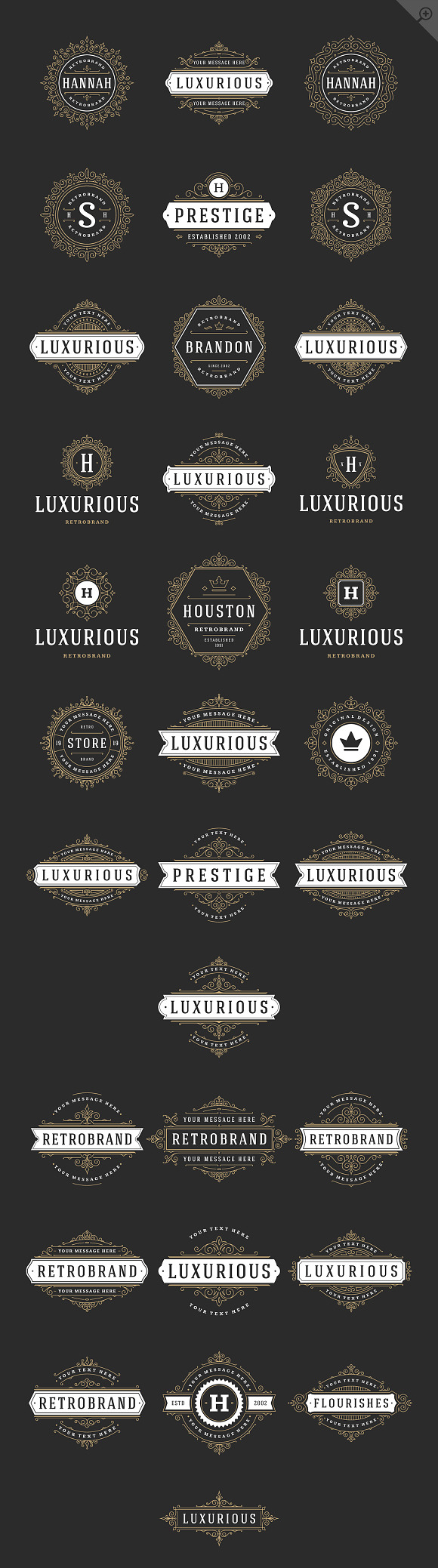 250 ornaments logos & monograms in Logo Templates - product preview 18