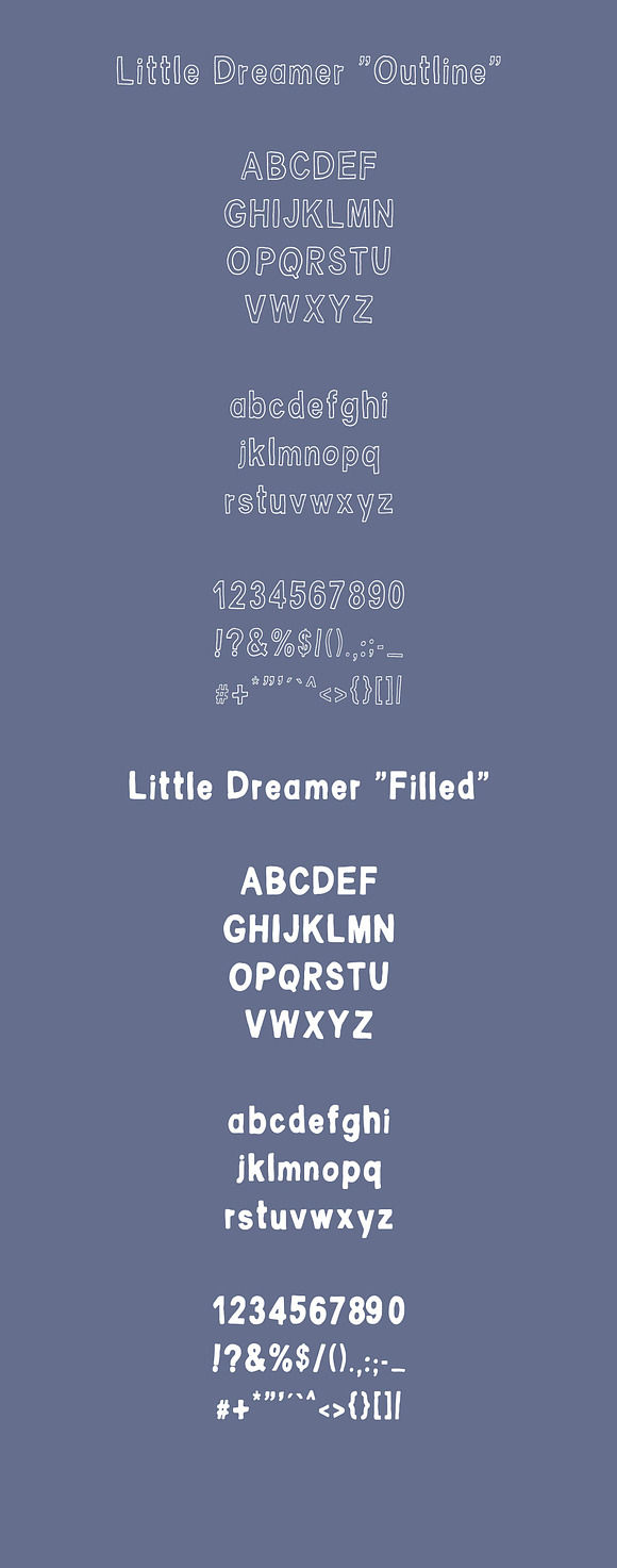 Little Dreamer Font Duo in Outline Fonts - product preview 8