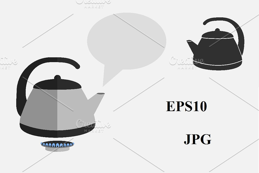Kettle icon vector in Illustrations - product preview 8