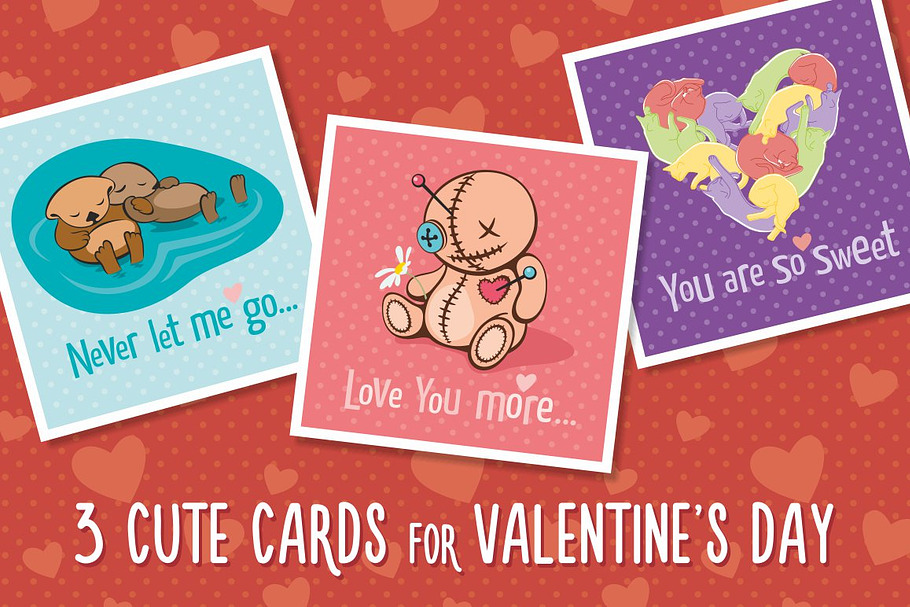 Valentine's Day greeting cards in Illustrations - product preview 8