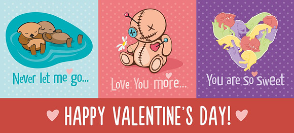 Valentine's Day greeting cards in Illustrations - product preview 1
