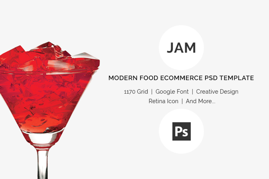 Jam - Food eCommerce PSD Template