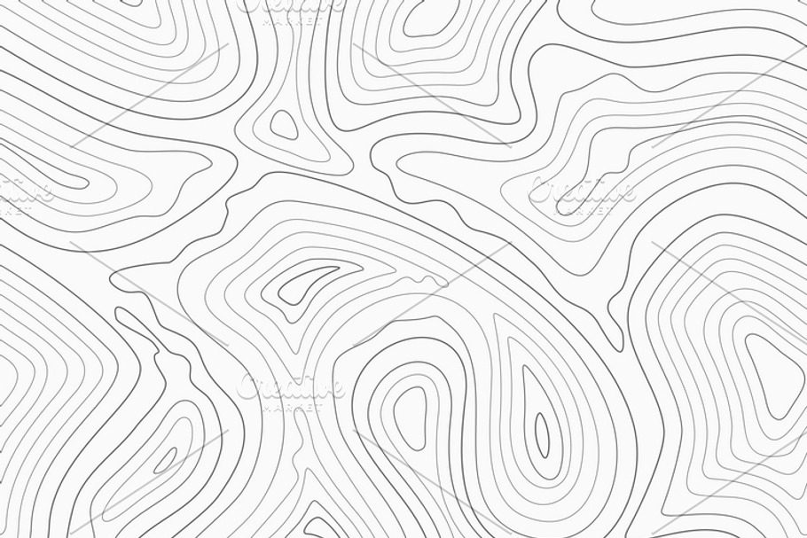 Contour lines map seamless pattern in Patterns - product preview 8