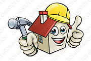 House Construction Mascot Cartoon Character