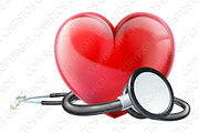 Heart and Stethoscope Concept