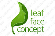 Green Leaf Face Concept