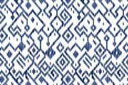 Blue ikat ethnic seamless pattern