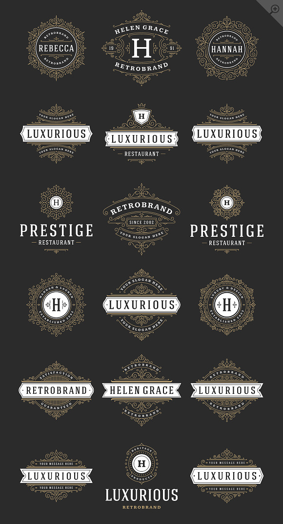 50 ornaments logos & monograms in Logo Templates - product preview 12