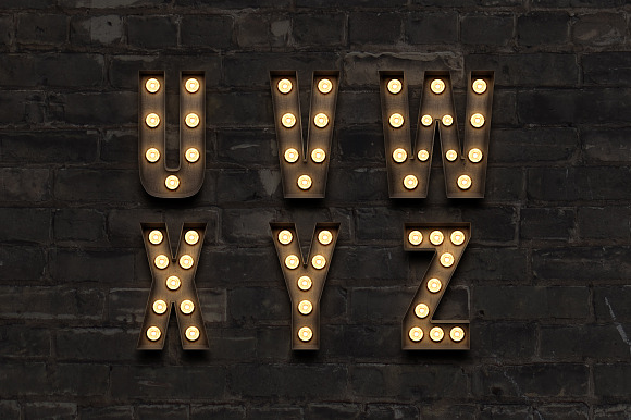 Marquee: Light Bulb Sign Letters in Objects - product preview 3