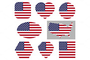 USA national flag icons