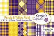 Purple and Yellow Plaids