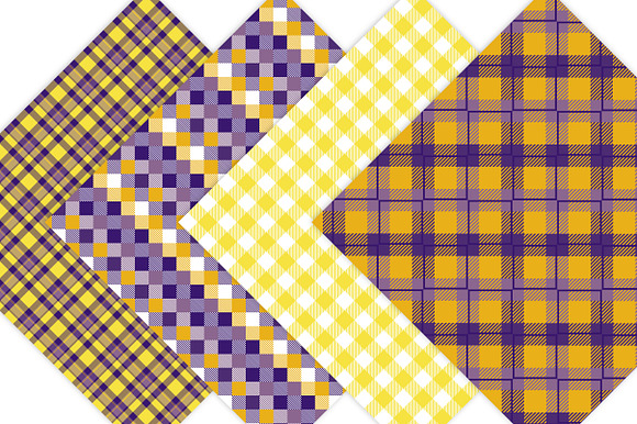 Purple and Yellow Plaids in Patterns - product preview 1