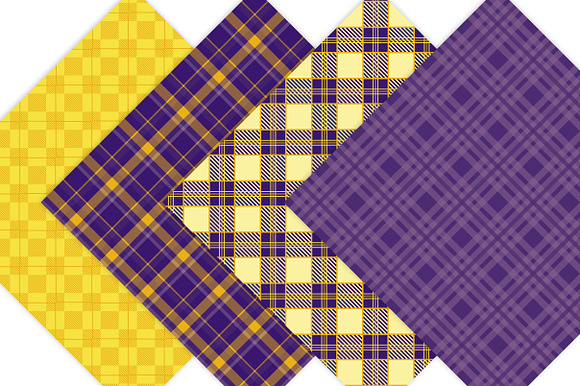 Purple and Yellow Plaids in Patterns - product preview 3
