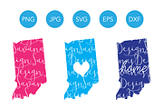 Indiana SVG Cut File and Clipart
