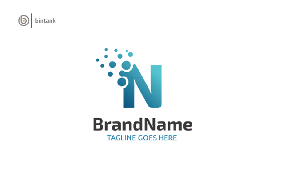 Letter N Dot Logo in Logo Templates - product preview 8