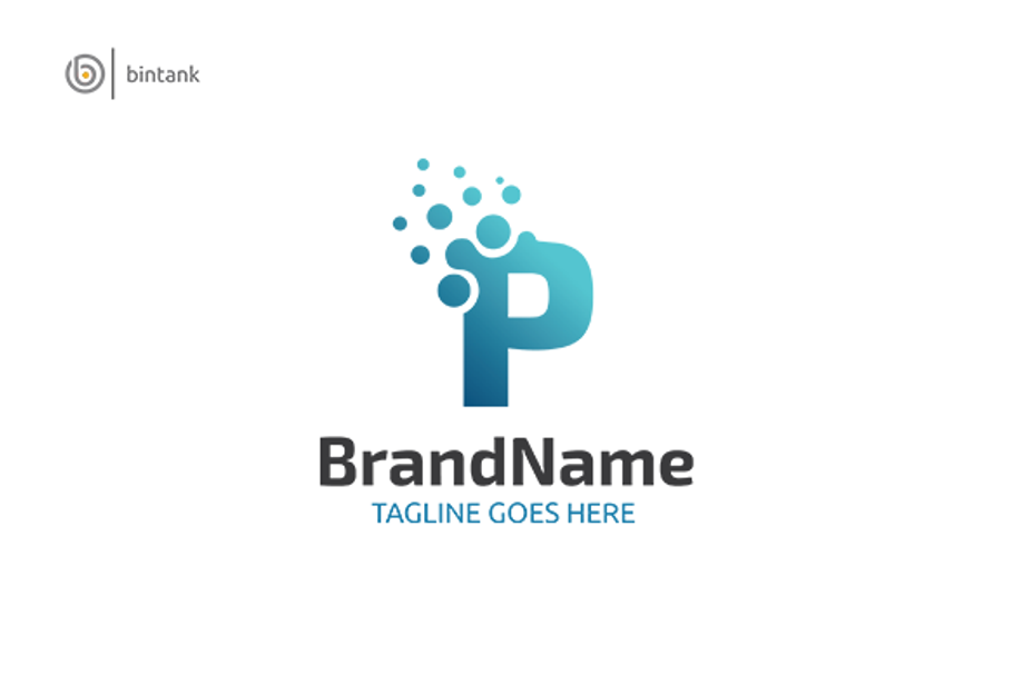 Letter P Dot Logo in Logo Templates - product preview 8