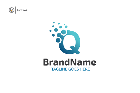 Letter Q Dot Logo in Logo Templates - product preview 1