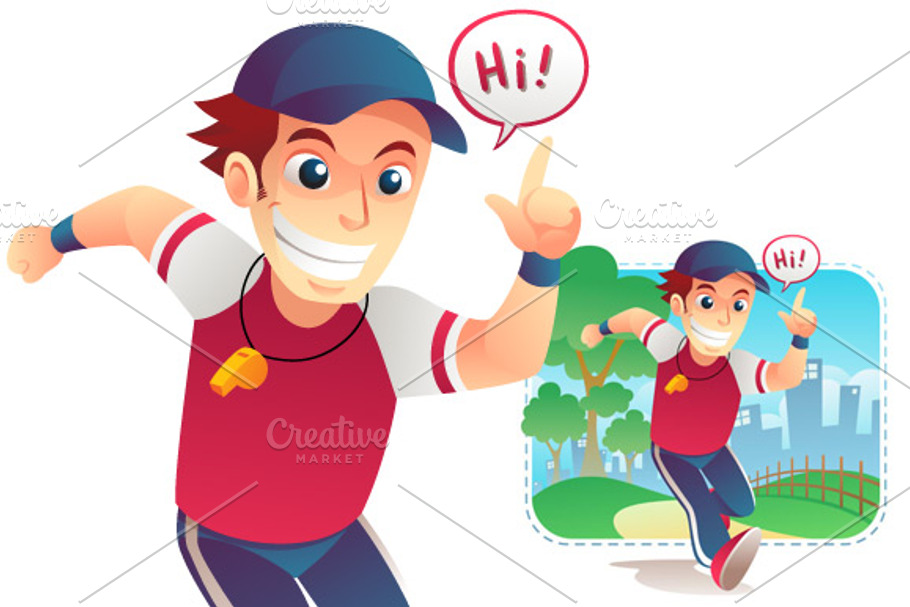 Running Coach in Illustrations - product preview 8