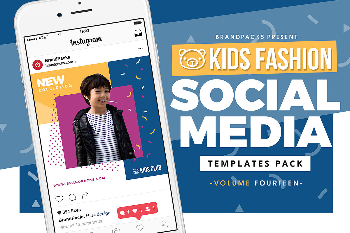 Kids Fashion Social Media Templates in Instagram Templates - product preview 8