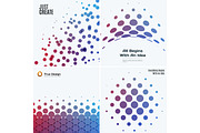 Mega Set of Abstract vector design round elements for graphic template