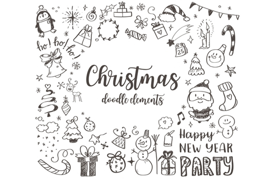 Big set of Christmas design elements in Illustrations - product preview 8