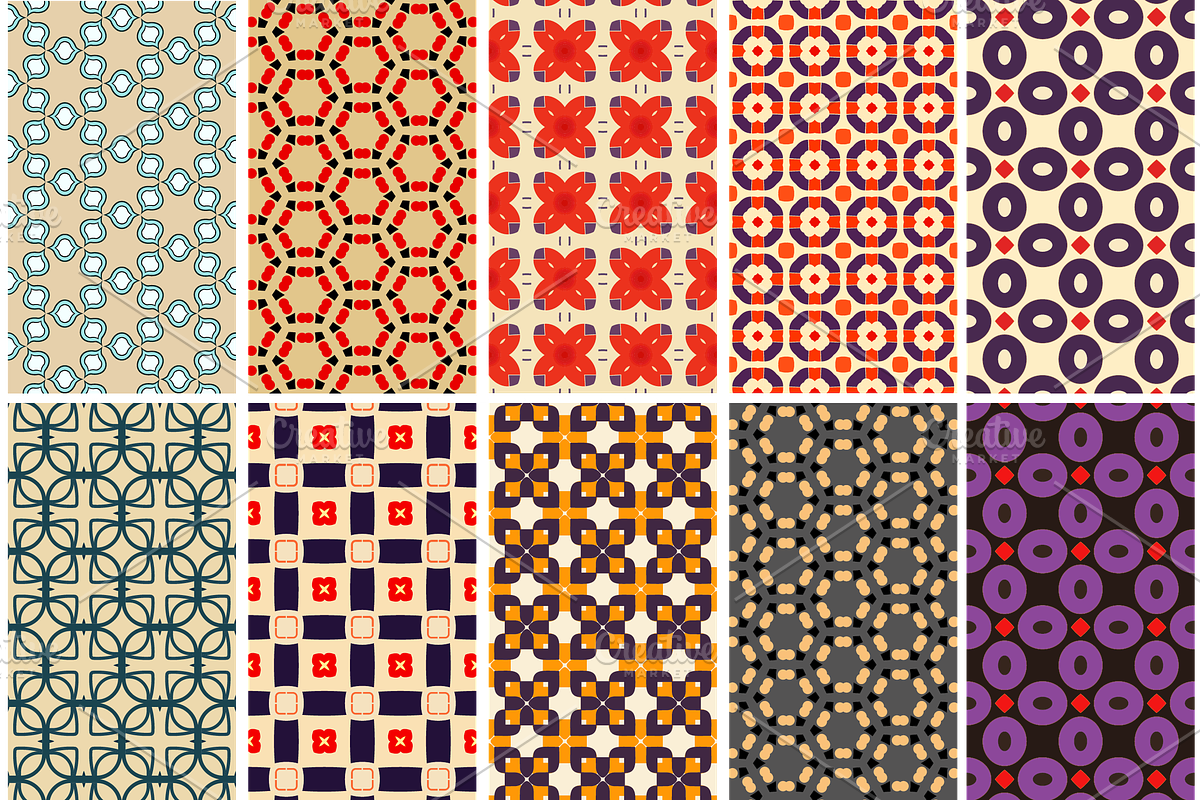 10 retro patterns in Textures - product preview 8