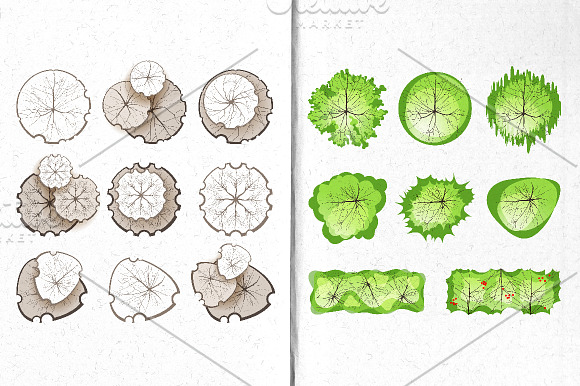 Landscape design elements in Illustrations - product preview 3