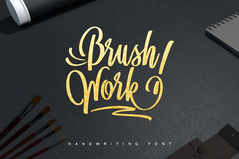 BrushWork TypeFace in Script Fonts - product preview 8