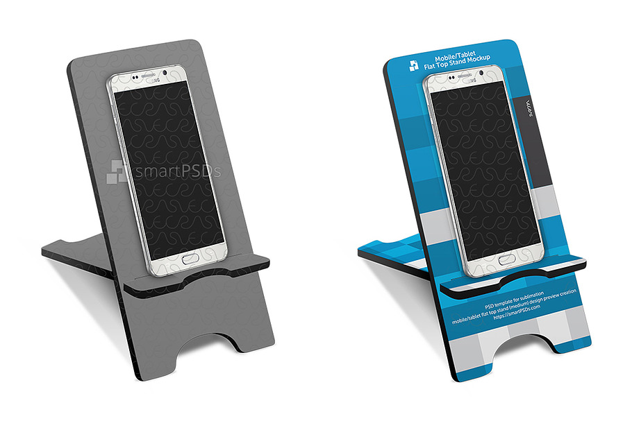 Mobile Tablet Flat Top Stand Mockup in Mobile & Web Mockups - product preview 8