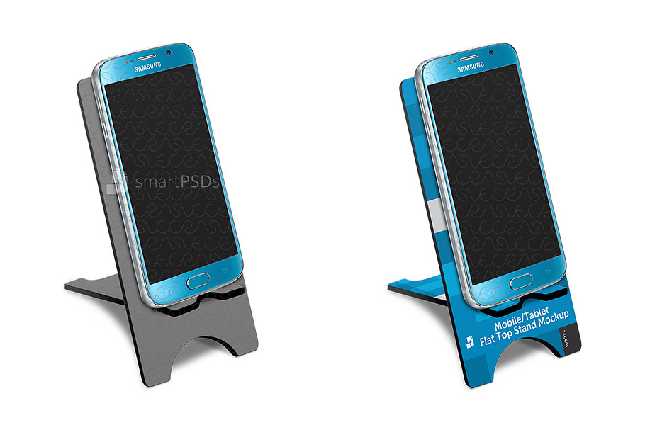 Mobile Tablet Flat Top Stand Smal in Mobile & Web Mockups - product preview 8