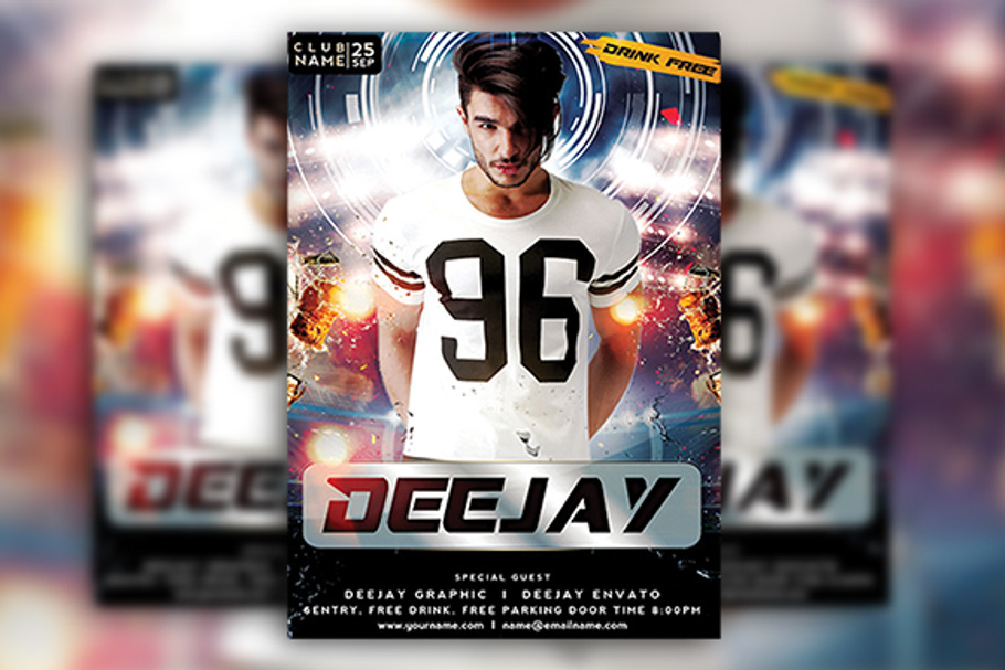 Dj Party Flyer Template in Flyer Templates - product preview 8