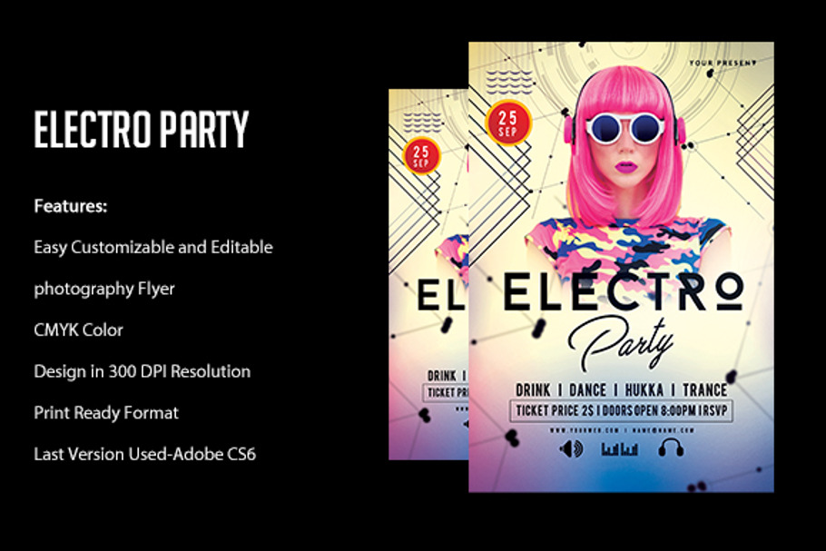 Electro Flyer in Flyer Templates - product preview 8