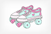 Roller skates in retro style
