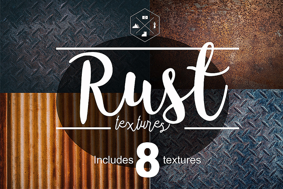 8 RUSTED METAL TEXTURES in Textures - product preview 8