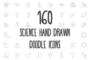 160 Science Hand Drawn Doodle Icons