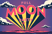 Full moon beach party ​poster
