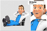 3D Doctor Feet Up on his Desk