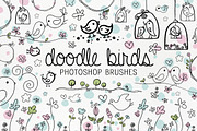 Doodle Birds photoshop brushes