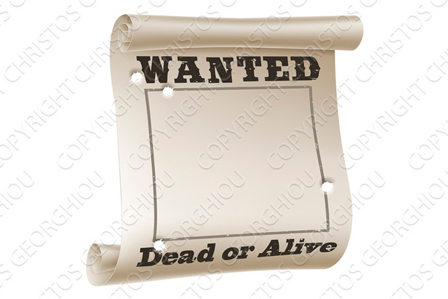 Wanted poster in Illustrations - product preview 8