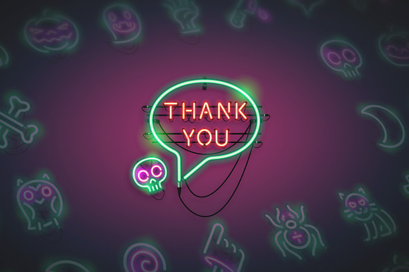 Halloween Neon Icons in Neon Icons - product preview 4